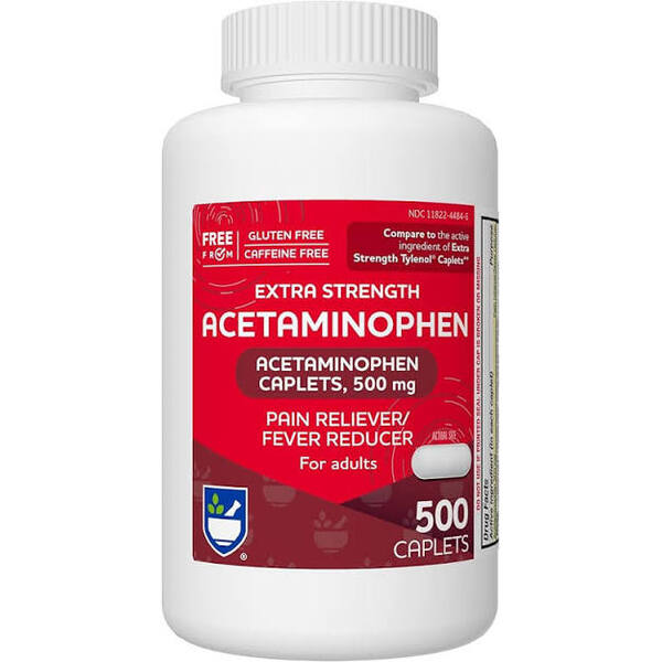 Acetaminophen 500mg per pill